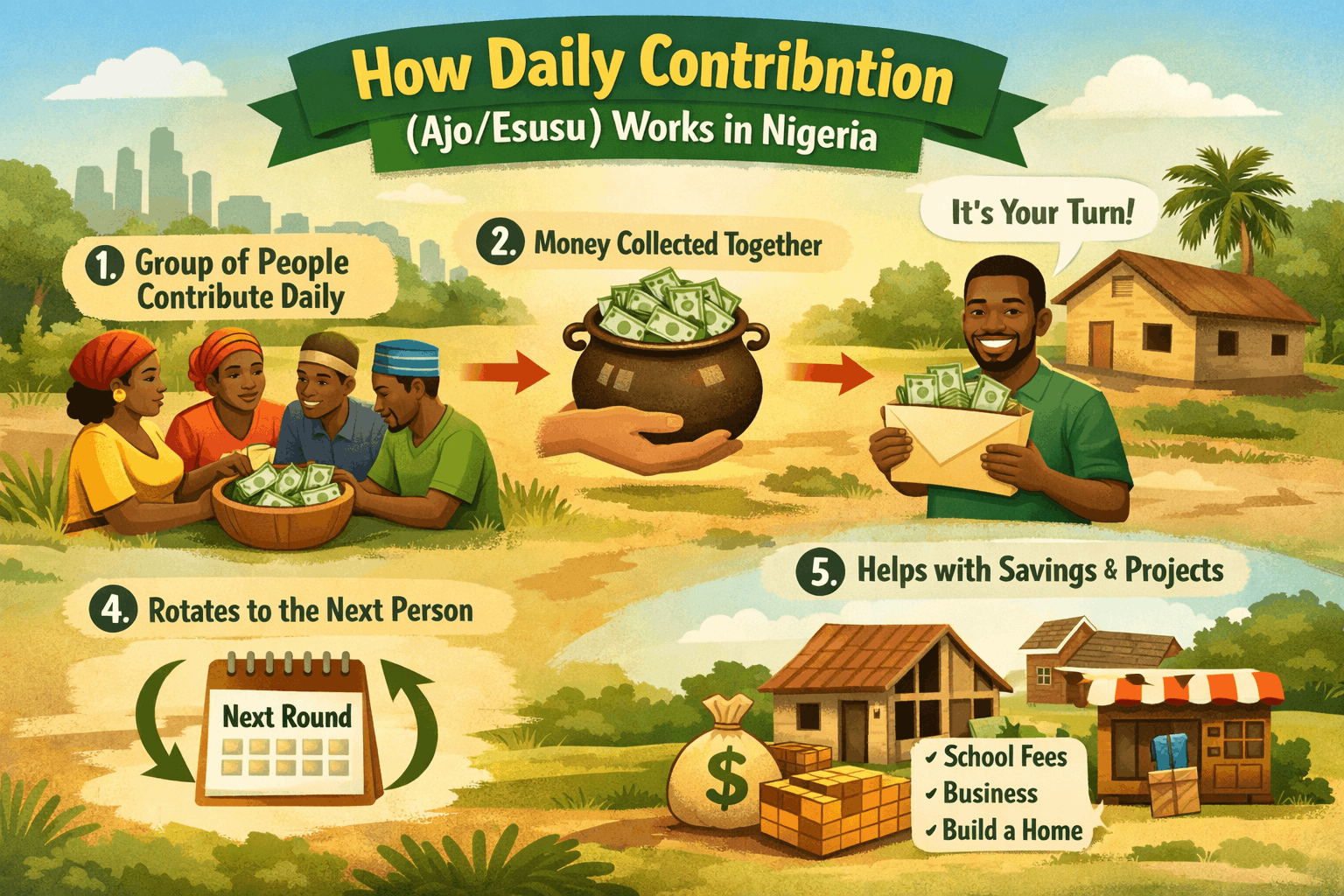 How Daily Contribution (AjoEsusu) Works in Nigeria
