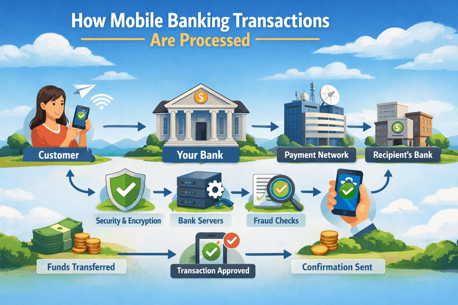 How Mobile Banking Transactions Are Processed