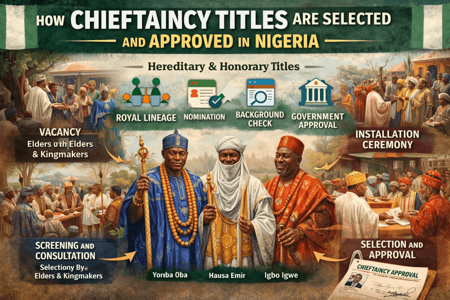 How Chieftaincy Titles Are Selected and Approved in Nigeria