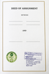sample of deed of assignment